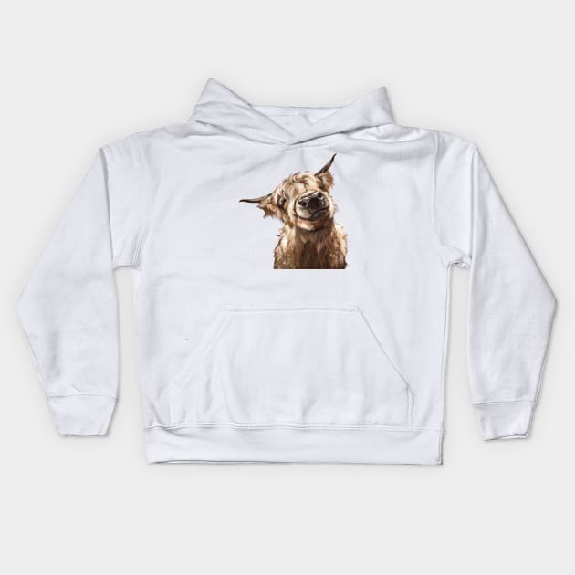 Highland Cow Kids Hoodie by bignosework